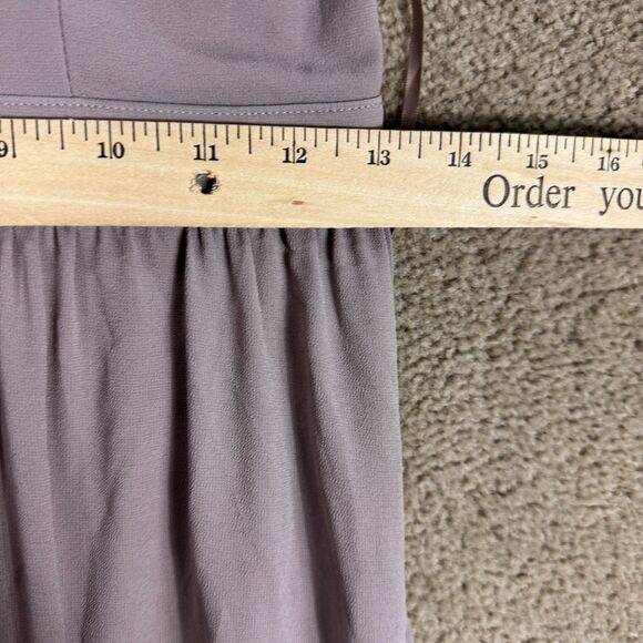 Lulus Air of Romance Maxi Dress Women Small Taupe Cross Back Lined Formal Gown - Picture 6 of 12